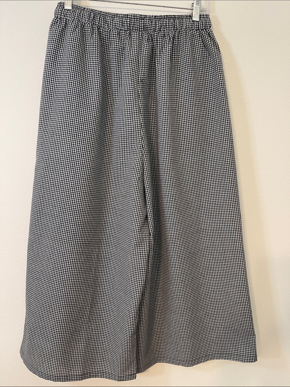 NWOT Wide-Leg B&W Checked Pants w/Pockets - Picture 2 of 16